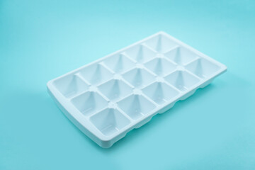 Ice cube mold with elastic plastic material, strong ductile