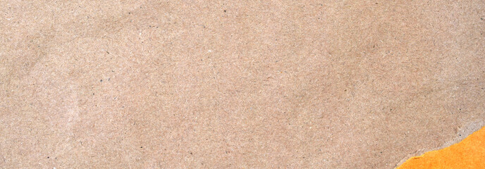 Light brown kraft paper texture banner background