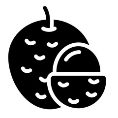 lychee glyph icon