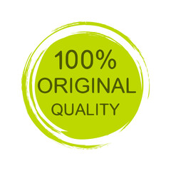 100 percent original quality, percentage icon, design element, vector stickers