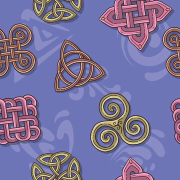 celtic knots seamless background illustration