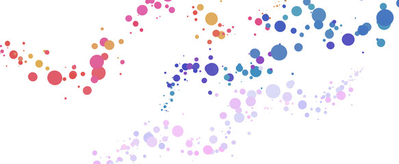 Fototapeta premium Memphis round confetti festive background in cyan blue, pink and yellow. Childish pattern And Bokeh confetti circles decoration holiday background.