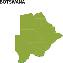 ボツワナ/BOTSWANAの地域区分イラスト