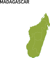 マダカスカル/MADAGASCARの地域区分イラスト