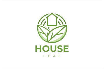 Green House Logo Template Design Vector Illustration