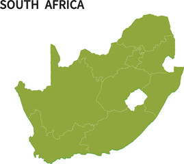 南アフリカ/AFRICAの地域区分イラスト