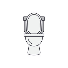 Toilet Sanitary icon in color, isolated on white background 
