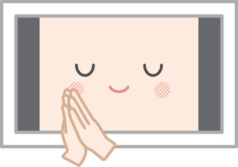 スリープする擬人化タブレット