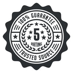 Guarantee - 5 stars Stamp