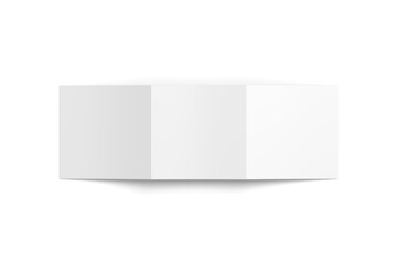 Blank square trifold brochure mockup
