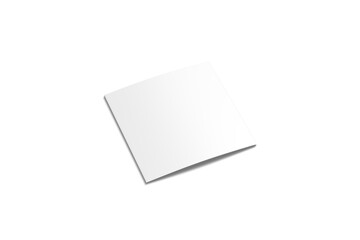 Blank square trifold brochure mockup