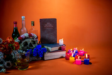 Composition for religious spiritual moment, The Day of the Dead, Halloween.
with space to insert text