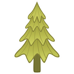 Pine Evergreen Tree Spruce Cedar Logo Design Vector Drawing