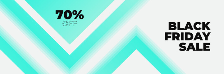 Black friday sale discounts shiny banner on white background.