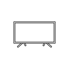 Naklejka premium LED Television icon in line style icon, isolated on white background