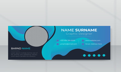 Unique galaxy style professional modern email signature design