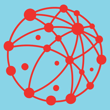 globle link or connection icon abstract monogram vector logo template