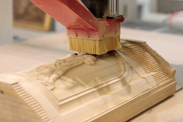 carving with CNC woodworking milling machine