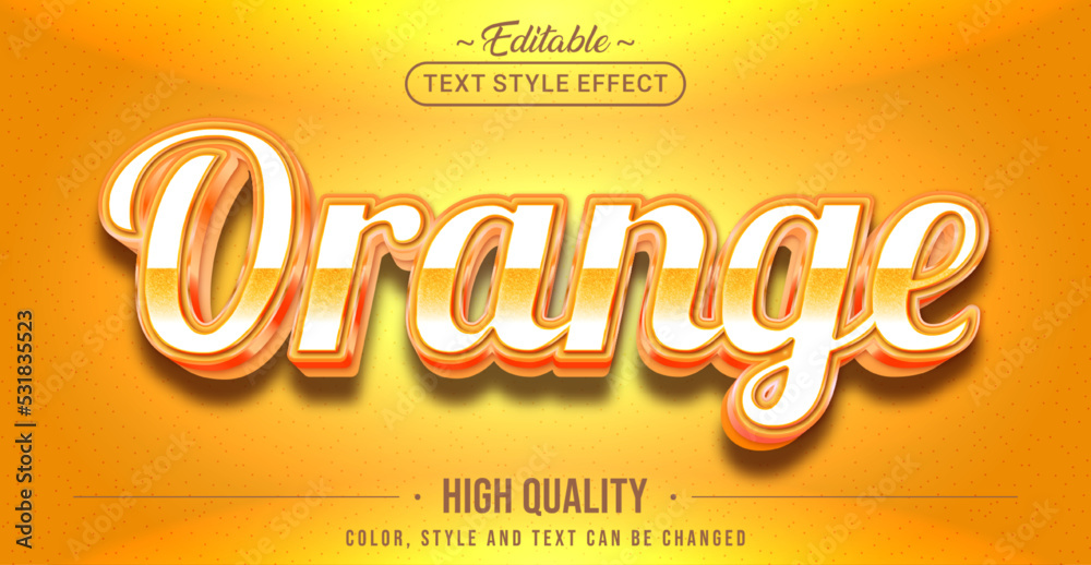 Poster Editable text style effect - Fresh Orange text style theme.