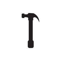 Graphic flat hammer icon for your design and website