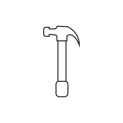 Graphic flat hammer icon for your design and website