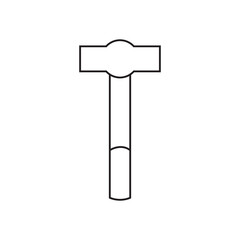 Graphic flat hammer icon for your design and website