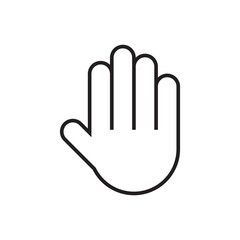 Graphic flat hand icon for your design and website
