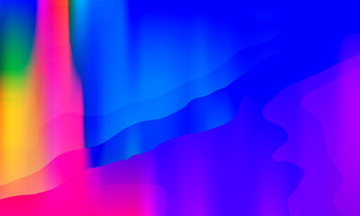 Fototapeta na wymiar Wavy neon bright contrast blue and pink background