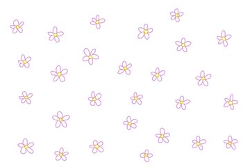 flower on white background paper art card