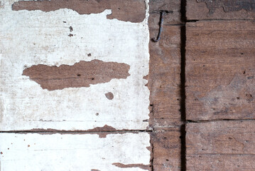 White scratched recycled wood texture background.
