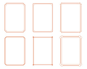 Vintage calligraphic decorative frames set of eight. Vector