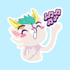 cute dragon drawing cartoon, dragon sticker