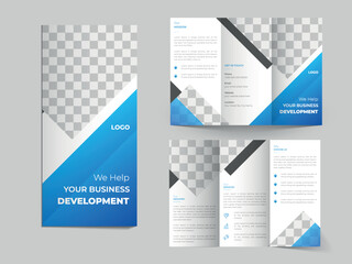 Modern corporate multipurpose tifold brochure template design