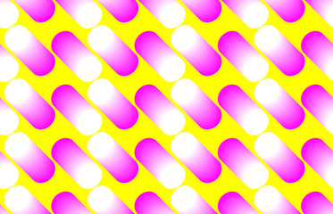 Seamless abstract pattern with 3d elements