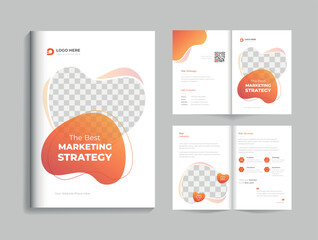Corporate modern multipurpose company bifold brochure template design