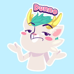 cute dragon drawing cartoon, dragon sticker