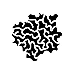 tremella mushroom glyph icon vector. tremella mushroom sign. isolated symbol illustration