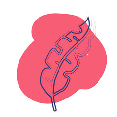 Abstract Hand drawn Leaf Shape