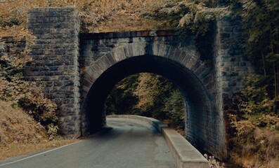 Old bridge over the road 