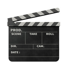 Fototapeta premium movie director's slate board, 3d rendering