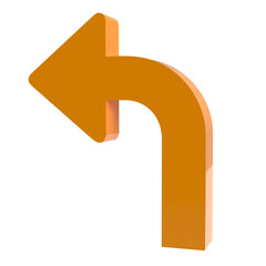3d rendering arrow icon transparent