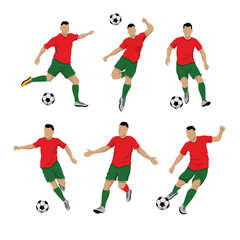 Obraz premium PORTUGAL Football Player Man Illustration World Cup 2022