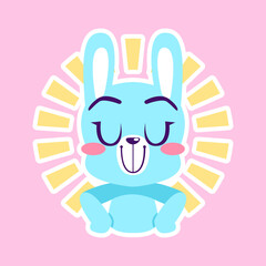 cute little bunny drawing cartoon, rabbit sticker