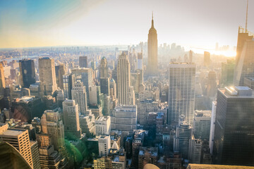 Fototapeta na wymiar Skyline of New York with the Empire State Building, Manhattan, USA
