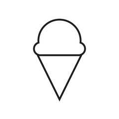 Graphic flat ice cream icon for your design and website
