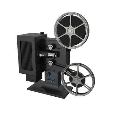 retro movie projector, 3d rendering