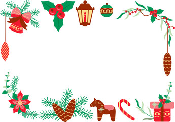 Frame of items for celebrating the new year