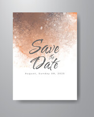 Save the date with watercolor background. Design for your invitation.