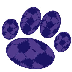 SOCCER BALL PAW PRINT