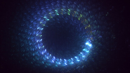 3D rendering abstract circle light background